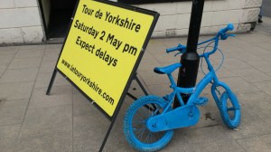 65 62 Norton delays sign and blue bike 2